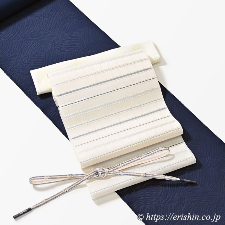 美術工芸 啓　袋帯（夏熨斗目）のコーディネート例