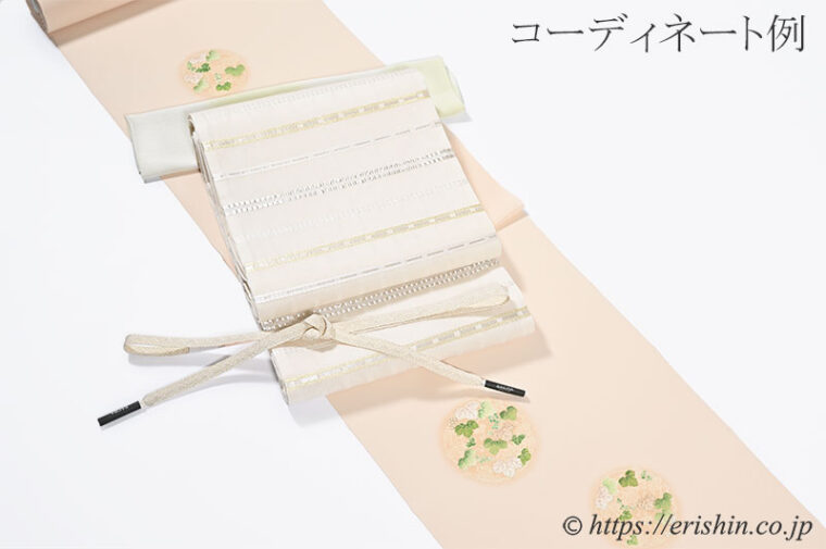 美術工芸 啓　袋帯（夏熨斗目）のコーディネート例