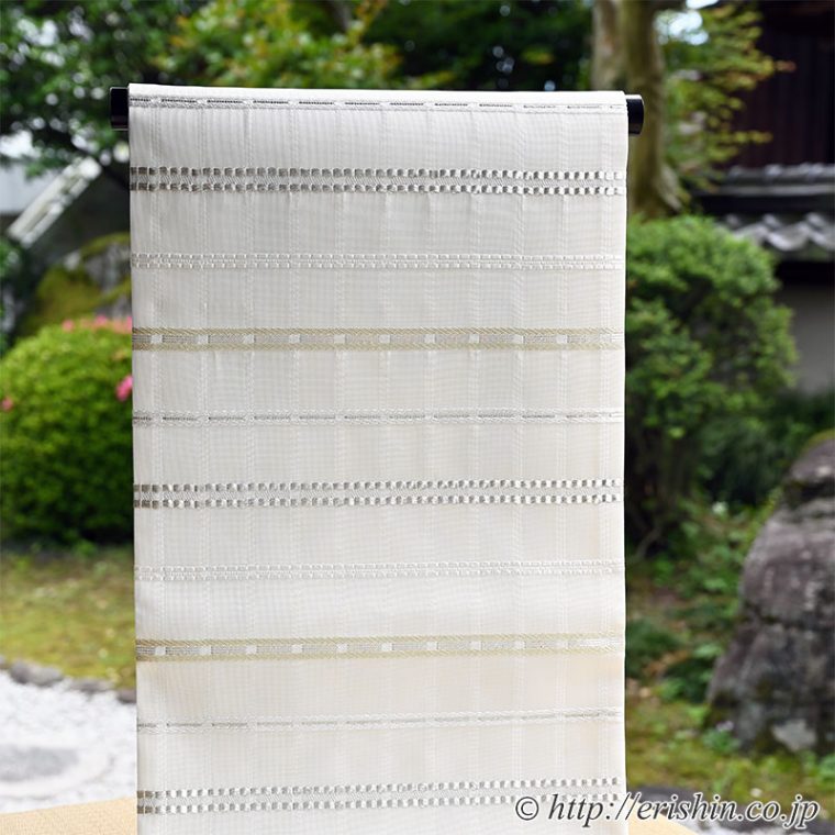 美術工芸 啓　袋帯（夏熨斗目）