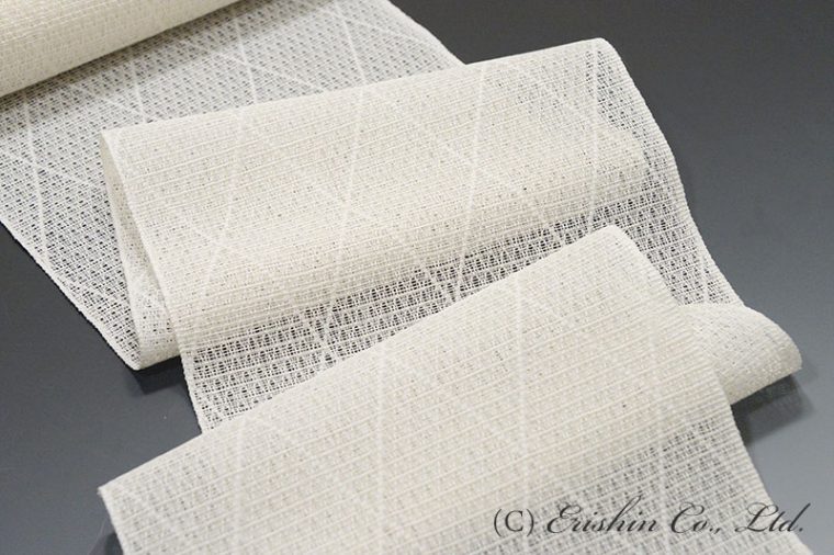 北村武資 羅八寸名古屋帯（上品羅/オフホワイト）