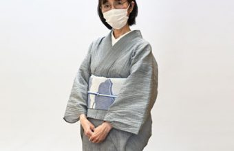 小千谷縮と竪絽名古屋帯をお召しの兵庫県N様