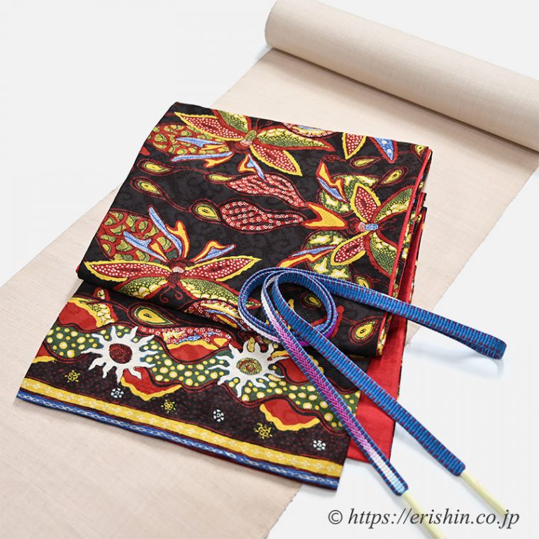 アリリの手描きバティック京袋帯