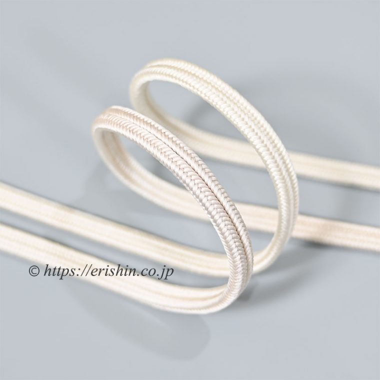 帯締め 細ゆるぎ組/冠組（三色暈かし/白土色）[夏・単衣向]