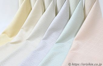 洗える絹の着物　丹後織御召（羊歯菱文）6種
