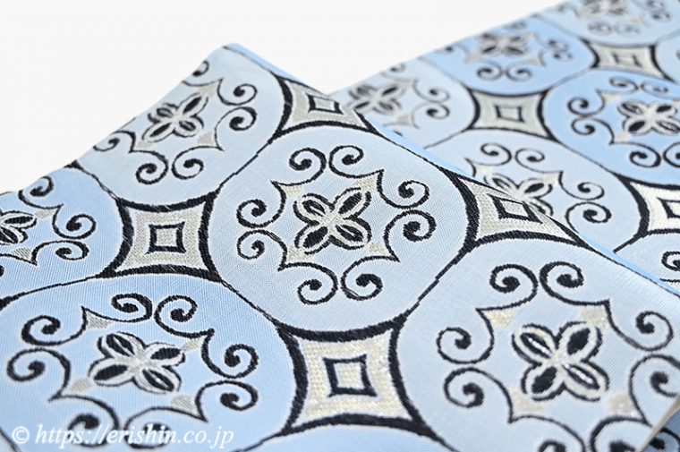 誉田屋源兵衛　袋帯（佐賀竹錦/七宝唐草文）