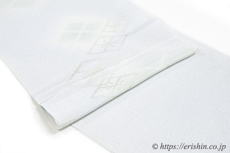 帯揚げ（菱文重ね/白藍）