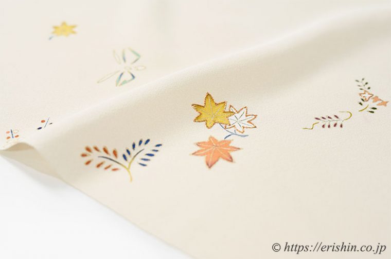 付下（吹き寄せ折枝/クリーム地）