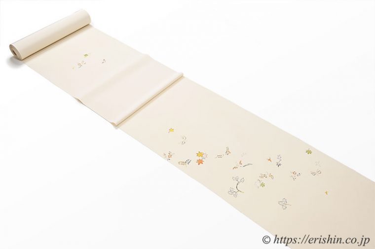 付下（吹き寄せ折枝/クリーム地）