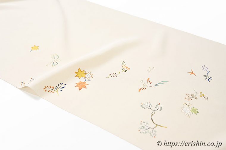 付下（吹き寄せ折枝/クリーム地）