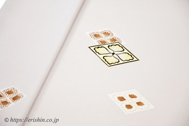 付下（菱散らし文/白茶色）