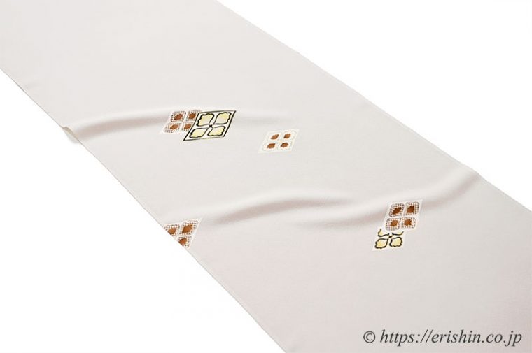 付下（菱散らし文/白茶色）