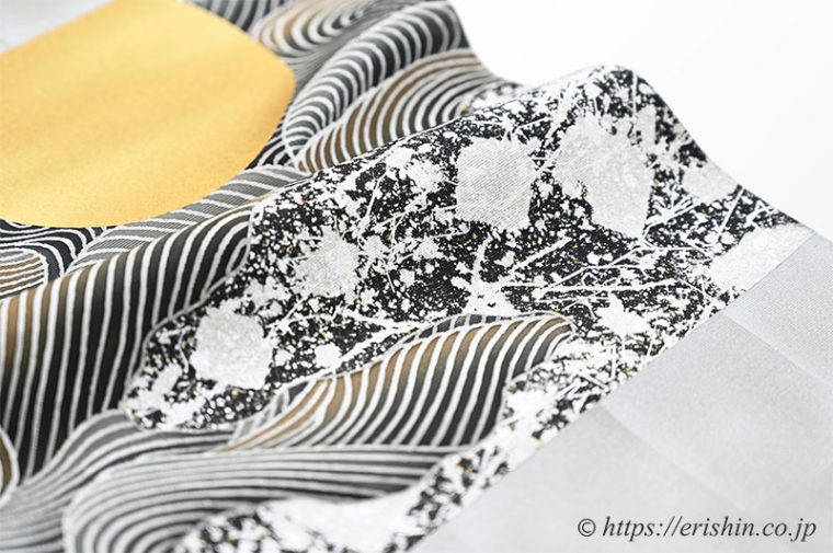 染名古屋帯（波に月）