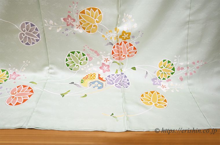 訪問着（葵尽くし/薄萌葱））