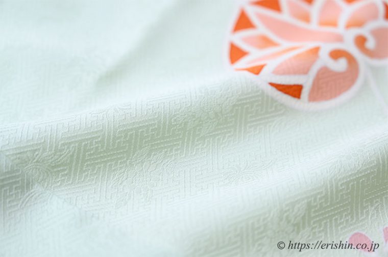 訪問着（葵尽くし/薄萌葱）に袋帯（松竹梅）