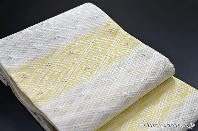 美術工芸啓　袋帯（截金菱文