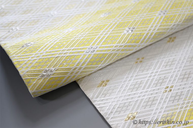 美術工芸啓　袋帯（截金菱文