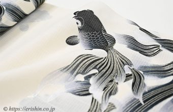 誉田屋源兵衛 浴衣（金魚・綿）広巾