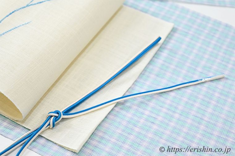 小千谷縮みに麻八寸名古屋帯（波千鳥）のコーディネート