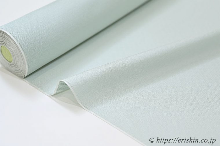 勝山さと子　織り無地着尺　二重奏（無地/青磁色）