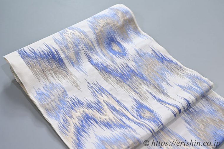 洛風林 九寸名古屋帯（太子間道/白練色）