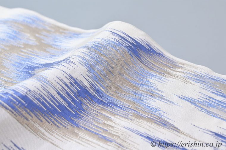 洛風林 九寸名古屋帯（太子間道/白練色）