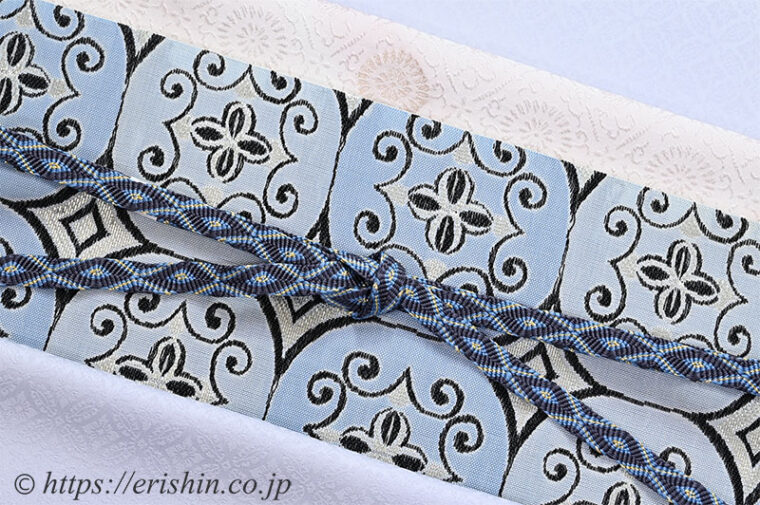 袋帯（佐賀竹錦/七宝唐草文）誉田屋源兵衛と唐組帯締め