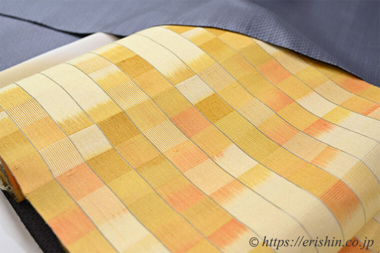 山川響子　九寸織名古屋帯（筑後の春）