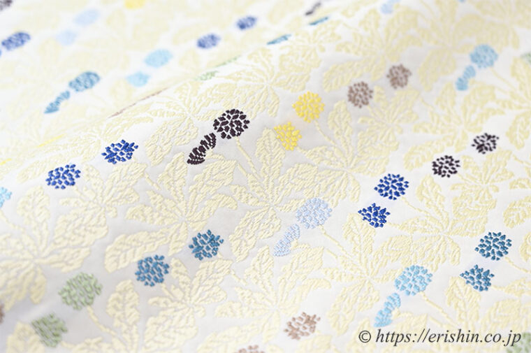 勝山さと子 蒲公英（タンポポ）の九寸織名古屋帯