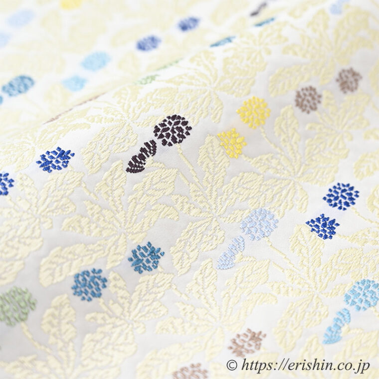 勝山さと子 蒲公英（タンポポ）の九寸織名古屋帯