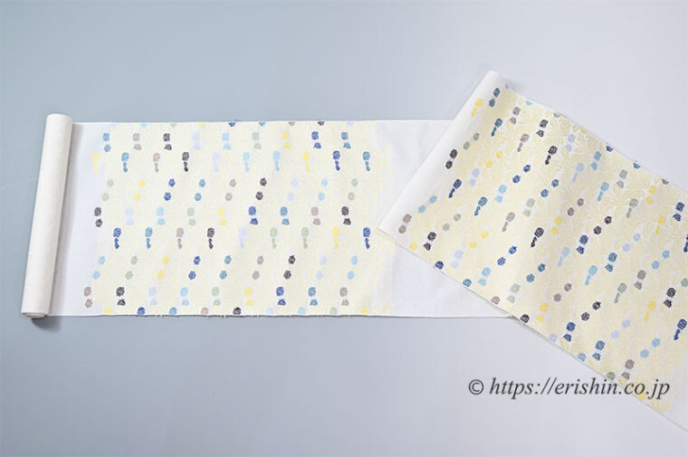 勝山さと子 蒲公英（タンポポ）の九寸織名古屋帯