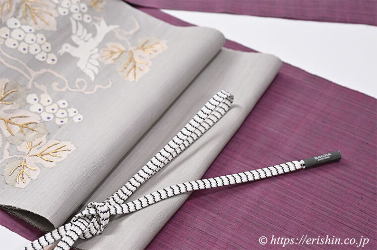 コーディネート例「夢訪庵のフェルナンブーコ染紬着尺に夢訪庵の手織九寸名古屋帯」