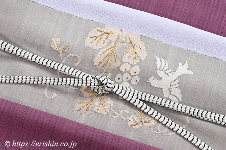 コーディネート例「夢訪庵のフェルナンブーコ染紬着尺に夢訪庵の手織九寸名古屋帯」