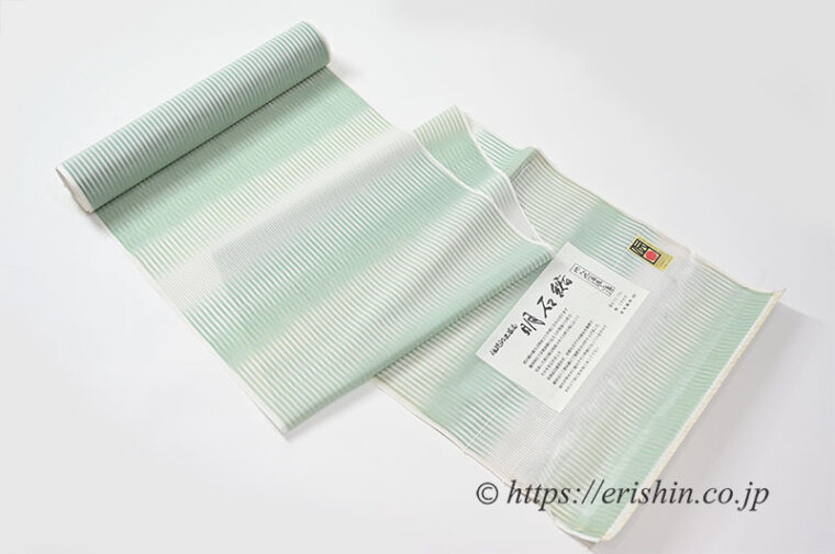 明石縮（段暈かし）　単衣・夏の着物