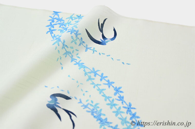 【夏・単衣】大村幸太郎　染名古屋帯（柳に燕/紗紬）