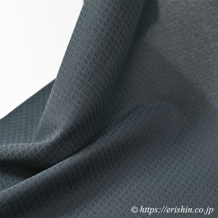 勝山さと子　点描菱格子（黒緑）