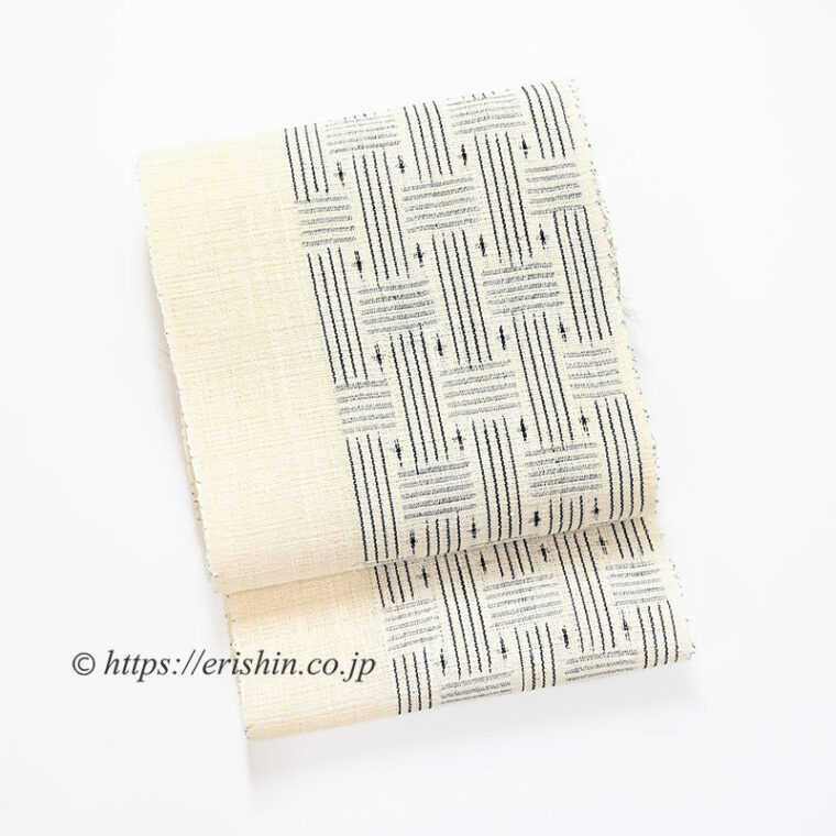 【夏】小河正義　越後上布　八寸織名古屋帯