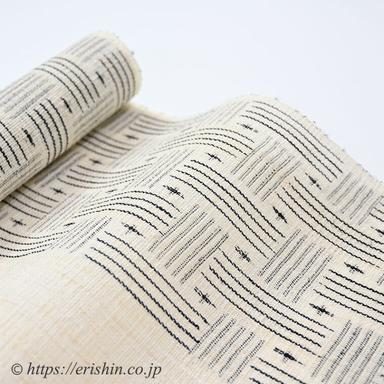 【夏】小河正義　越後上布　八寸織名古屋帯