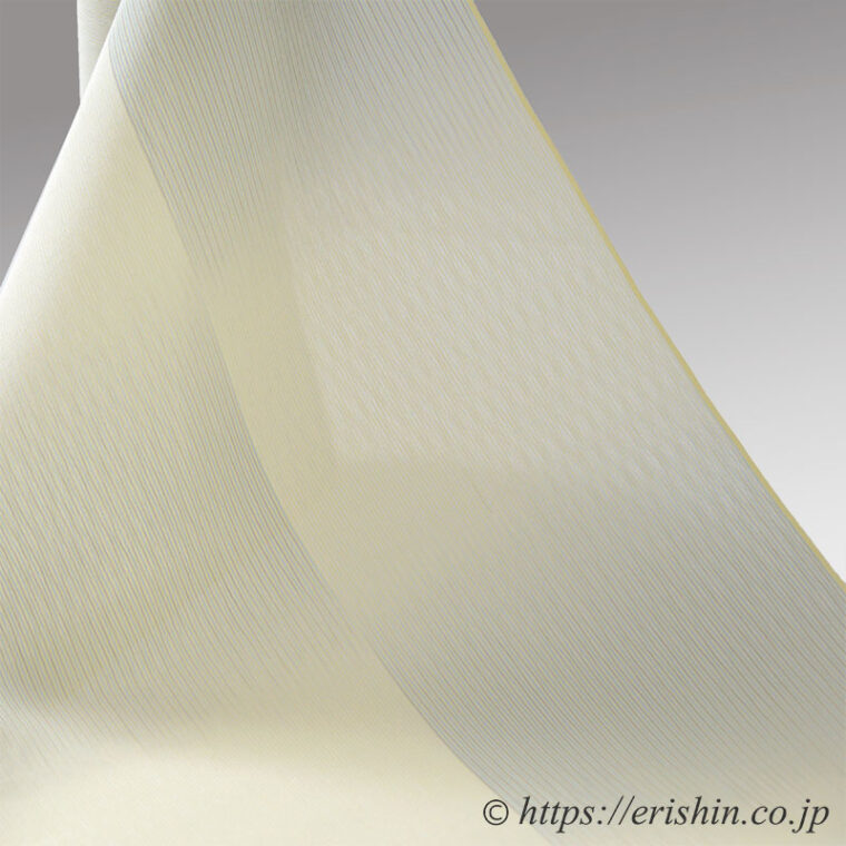 明石縮（市松崩し/象牙色）