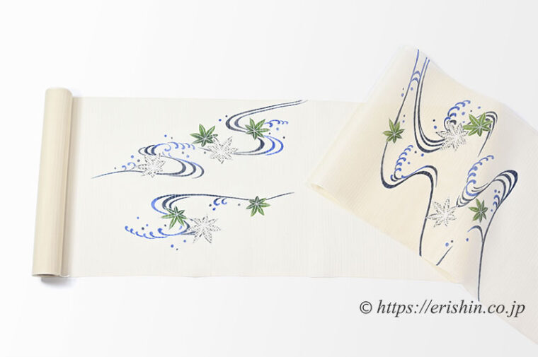 夏染名古屋帯（青楓/絽）