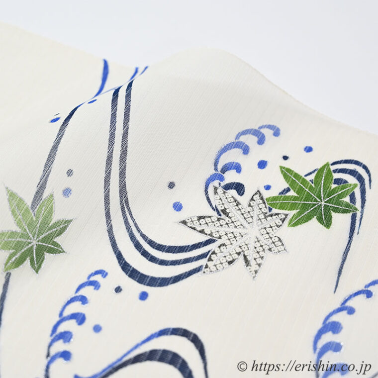 夏染名古屋帯（青楓/絽）