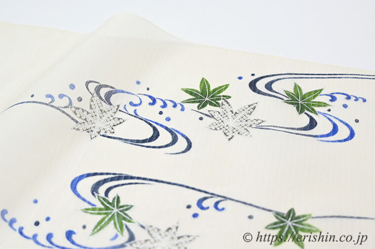 夏染名古屋帯（青楓/絽）