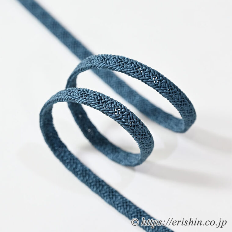 帯締め 平唐組レース（納戸鼠色）[夏・単衣向]