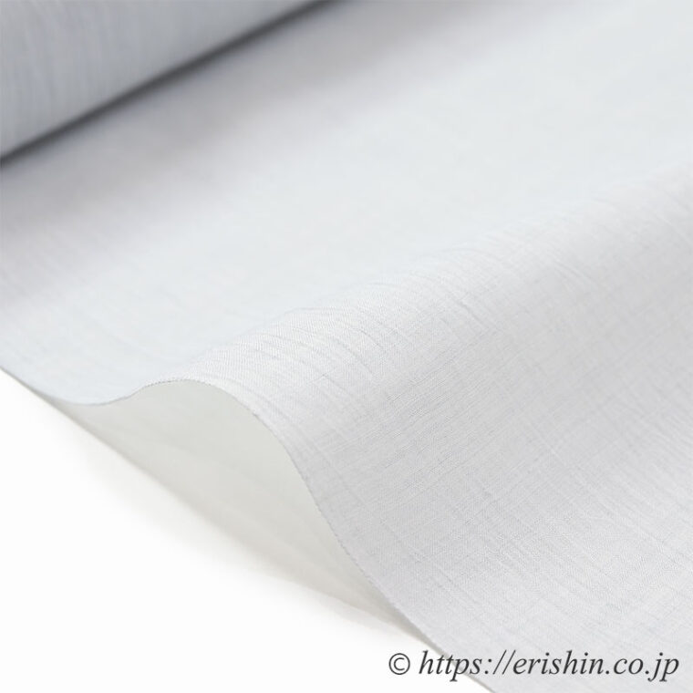 小千谷縮（無地/白鼠色）広巾