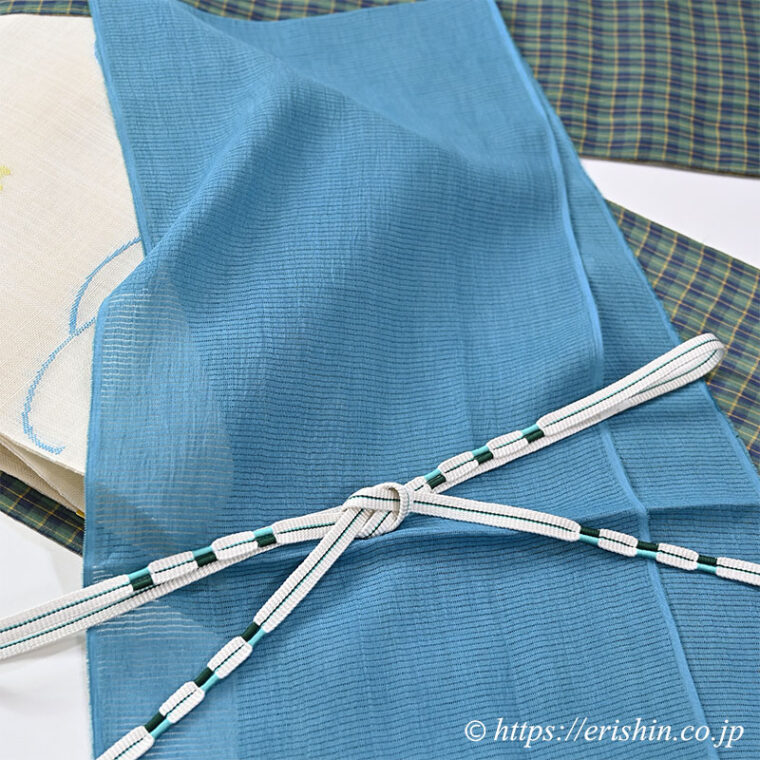 麻絽帯揚げ（無地）と帯締め