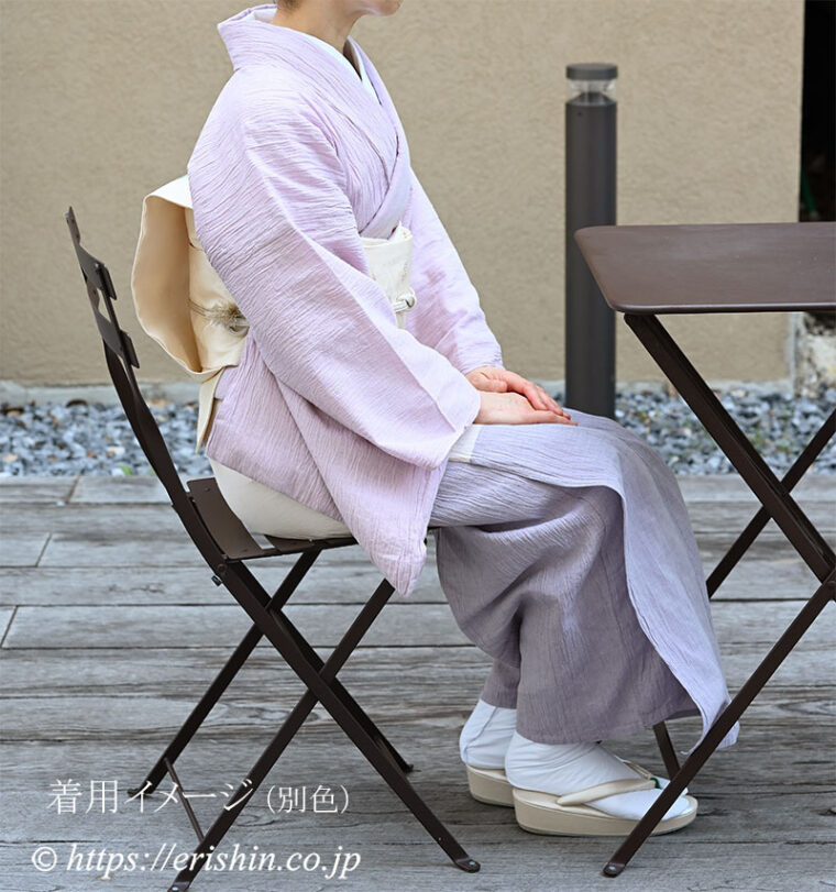 おでかけ縮木綿（綿麻縮 熨斗目）