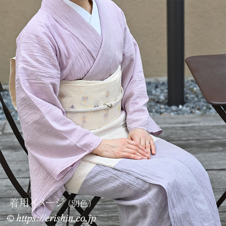 おでかけ縮木綿（綿麻縮 熨斗目）