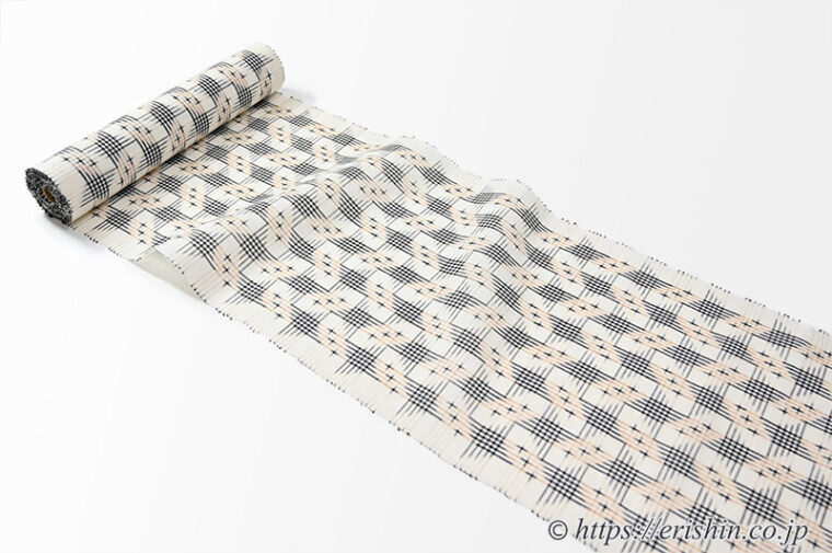 【単衣】大城一夫　琉球本染かすり（生紬/大城廣四朗織物）