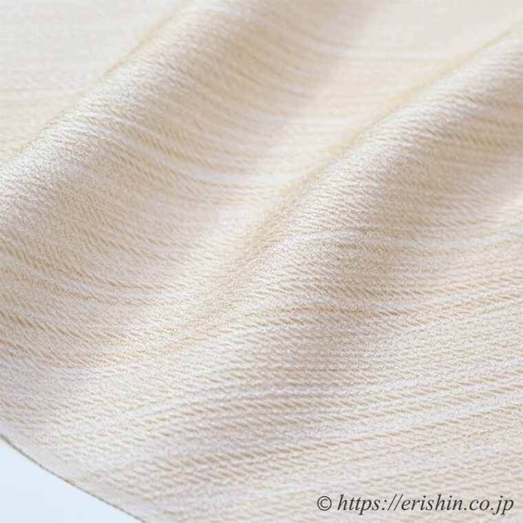 帯揚げ（しけ引き 紐流地紋/亜麻色）