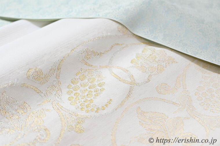 旬のお勧めコーディネート「洗える絹の着物　丹後織御召（桐葉）に九寸織名古屋帯」