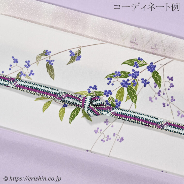 コーディネート例「極上の染帯で　紫式部の染名古屋帯」